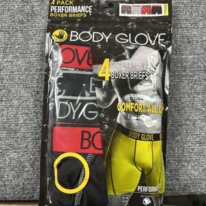 Body Glove Boxer Briefs Mens Small Performance 4 Pack Underwear Assorted 33475